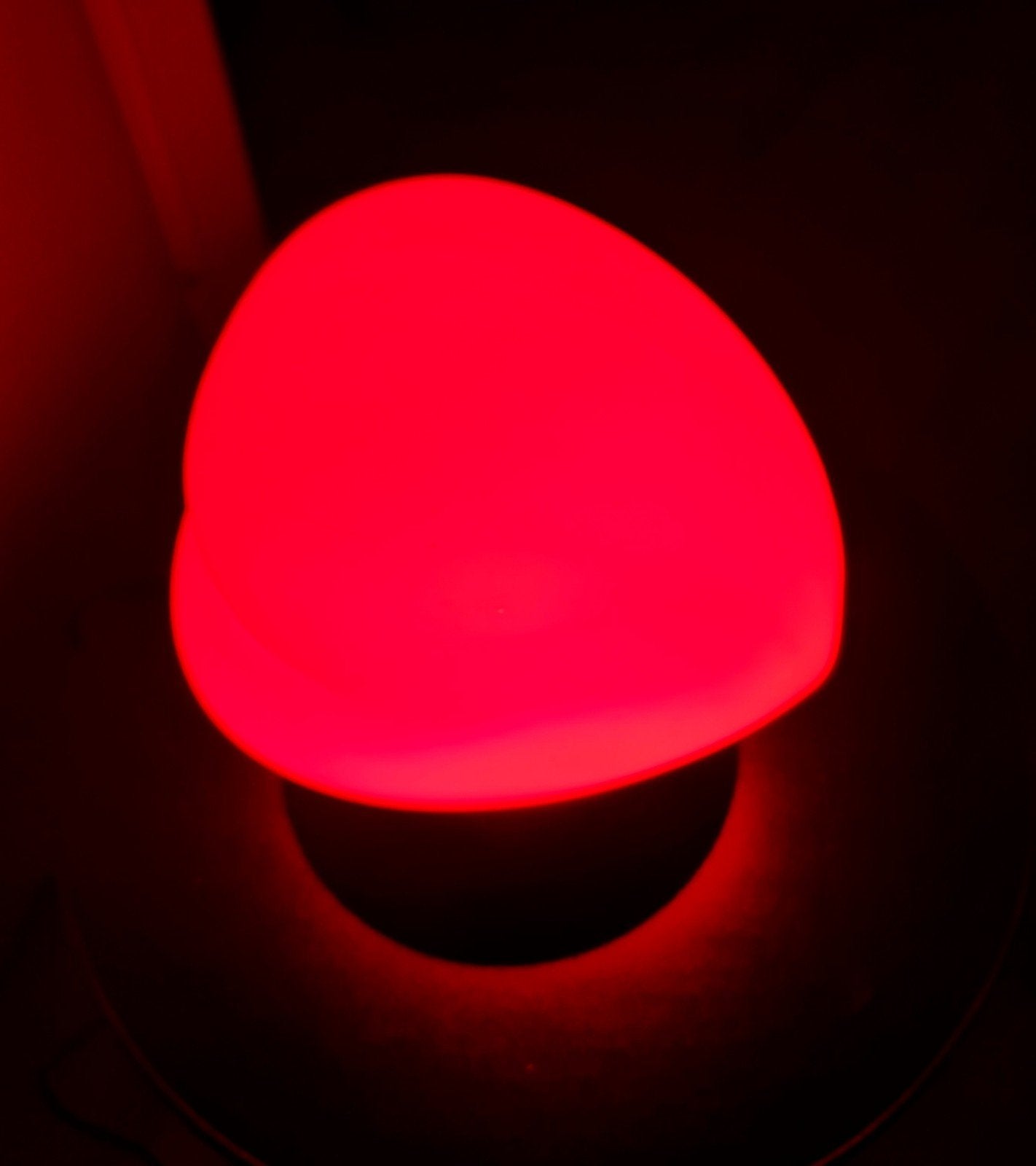 Lazy Heart lamp tafellamp rood glazen hart zeer goede staat, Ophalen