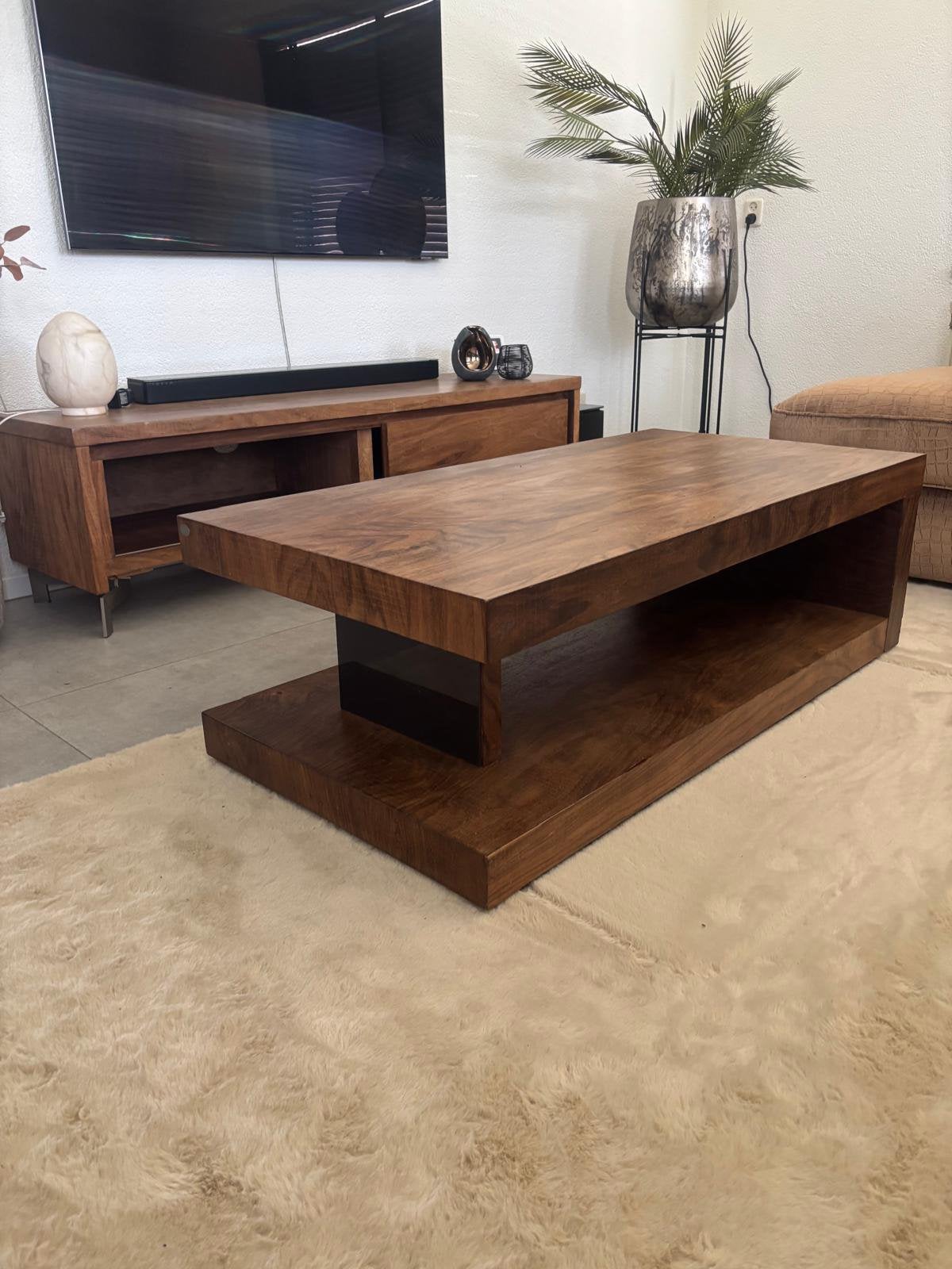 Salon tafel - Henders en Hazel, Huis en Inrichting, Ophalen, 100 tot 150 cm, 50 tot 100 cm, Zo goed als nieuw