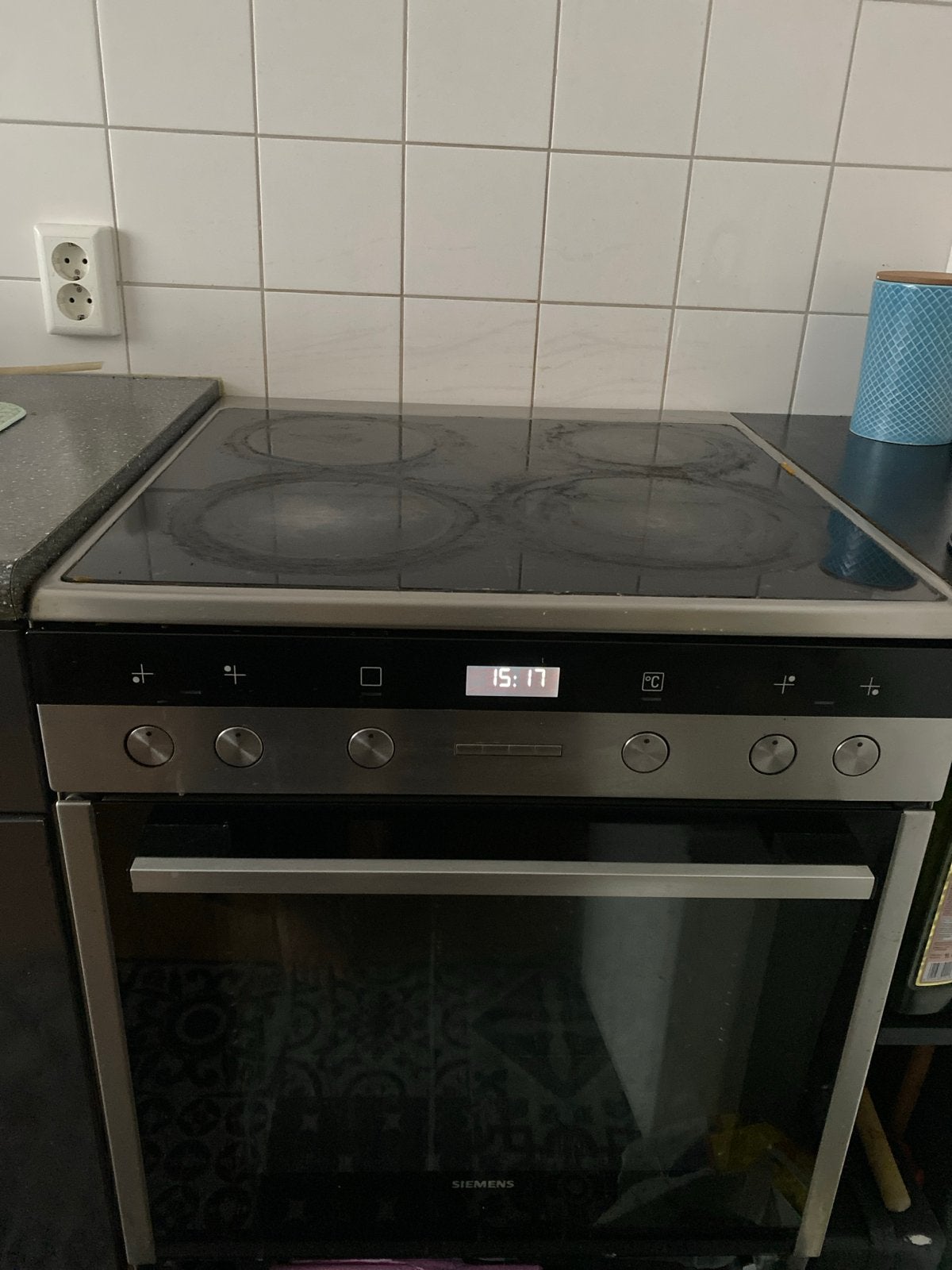 Siemens Vrijstaand Keramisch Fornuis met Oven, Witgoed en Apparatuur, Gebruikt, 60 cm of meer, Keramisch, Energieklasse A of zuiniger