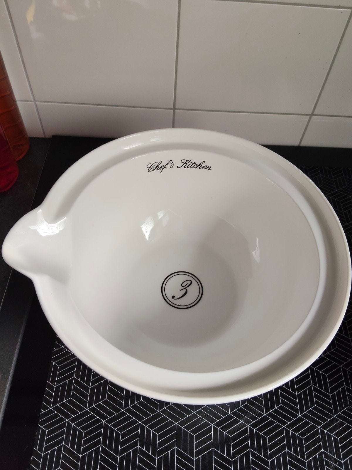 Riviera Maison grote chef's kitchen bowl, Ophalen of Verzenden, Overige stijlen, Glas, Schaal of Schalen