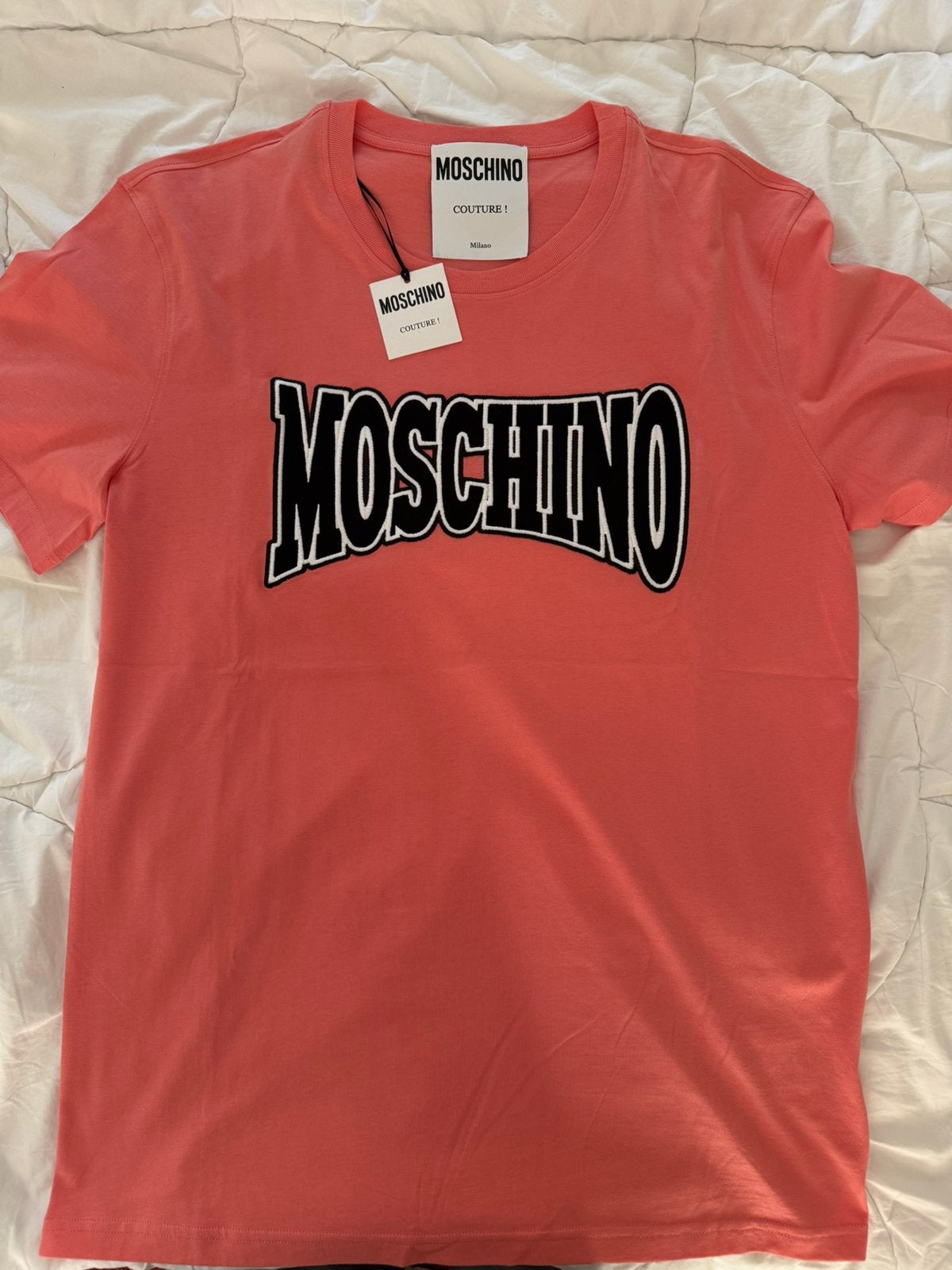 Moschino milano Tshirt, Size - EU 50, Ophalen, Nieuw, Maat 48/50 (M), Roze