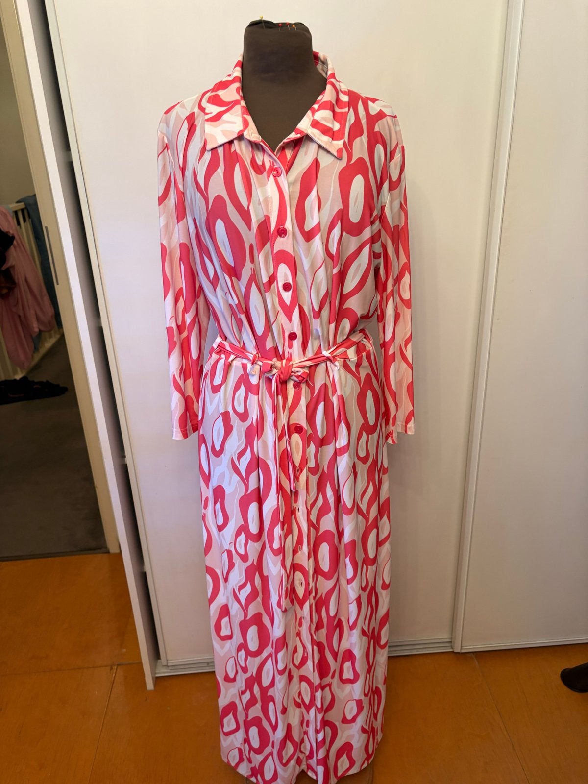 Angelle Milan Dames Jurk XL - Viscose Polyester met Knopen, Meerkleurig, Maat 46/48 (XL) of groter, Nieuw, Ophalen of Verzenden