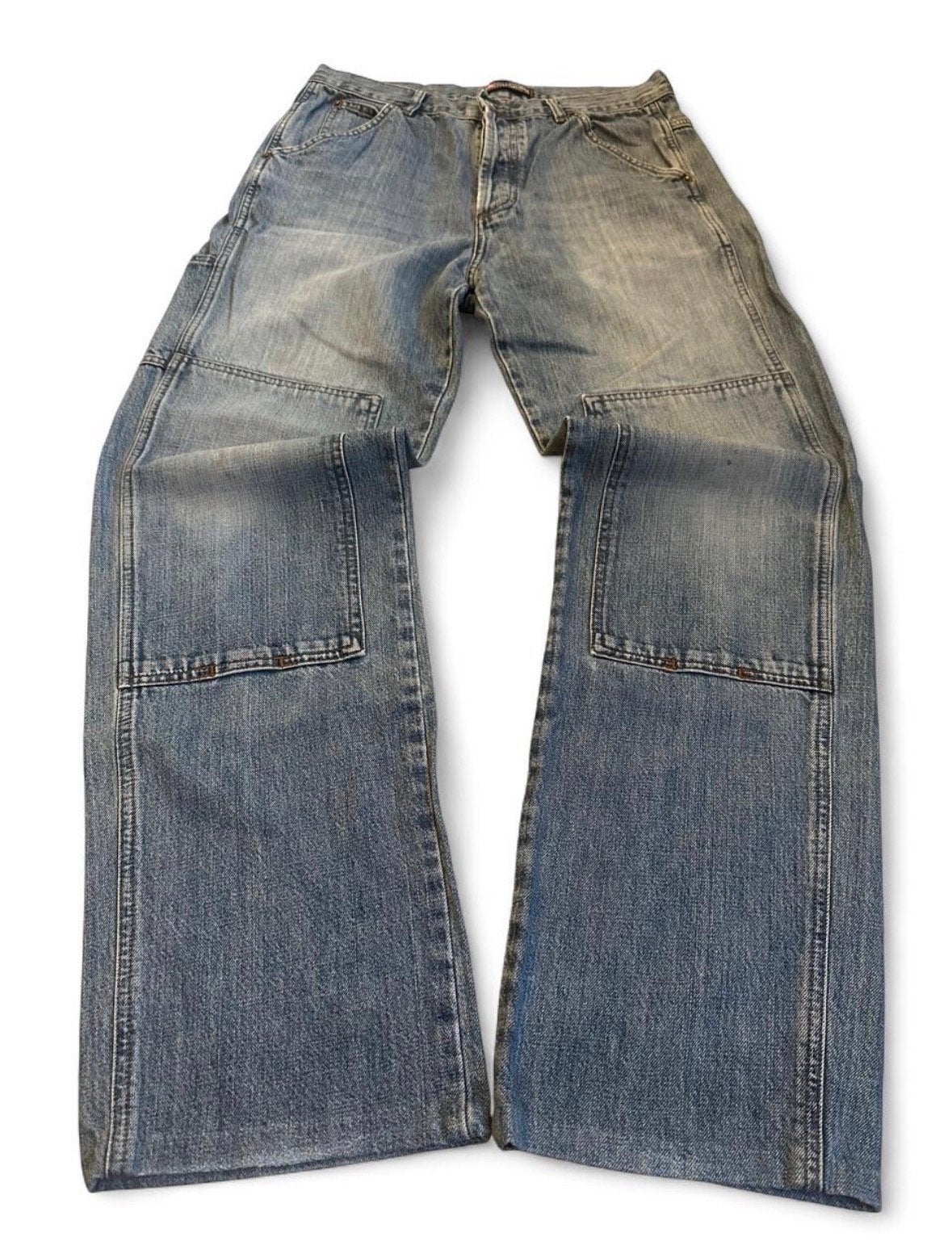 Vintage Duncan Duke Double Knee Workwear Jeans W30 L32, Ophalen of Verzenden, Gedragen, Blauw, W32 (confectie 46) of kleiner