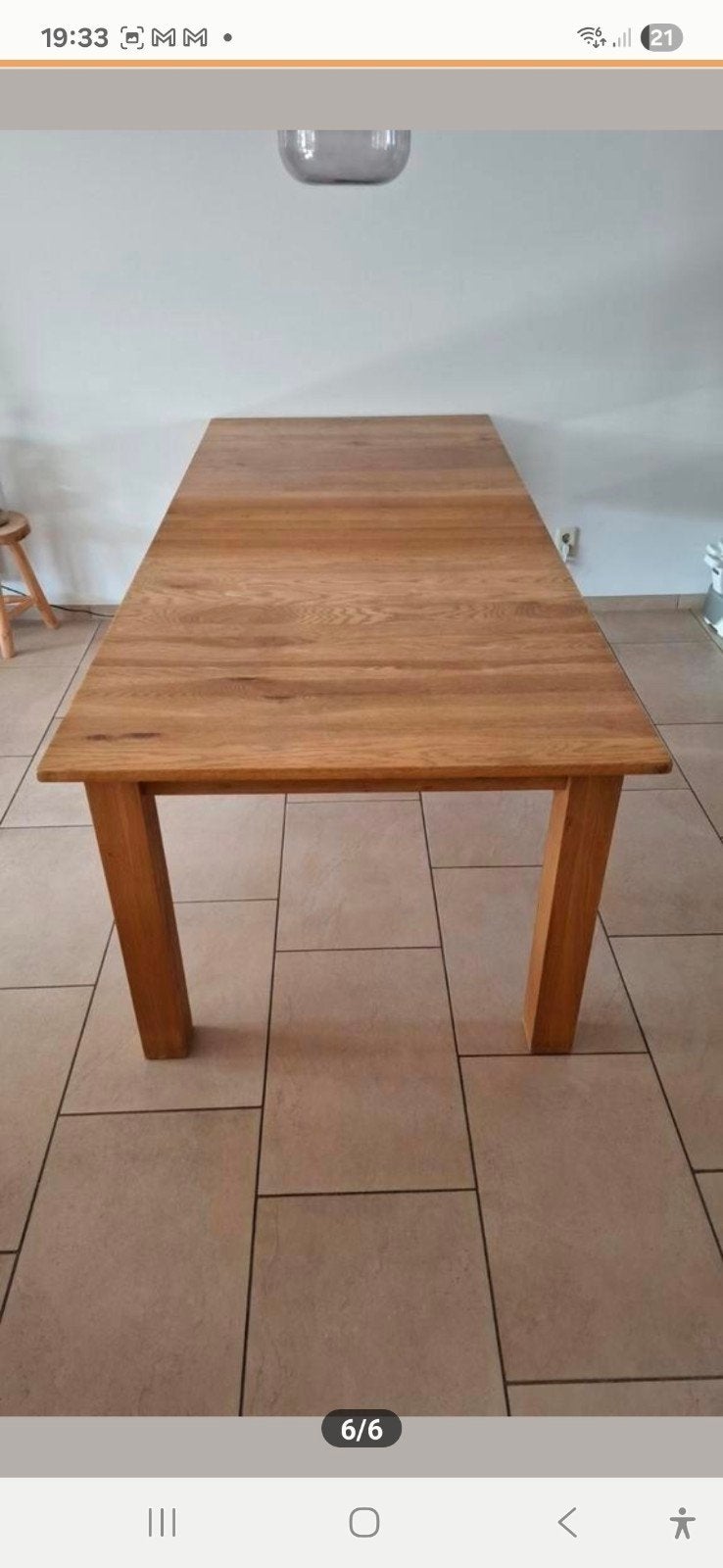 Eettafel 2 delig uitschuifbaar, Ophalen, Gebruikt, 50 tot 100 cm, Vijf personen of meer