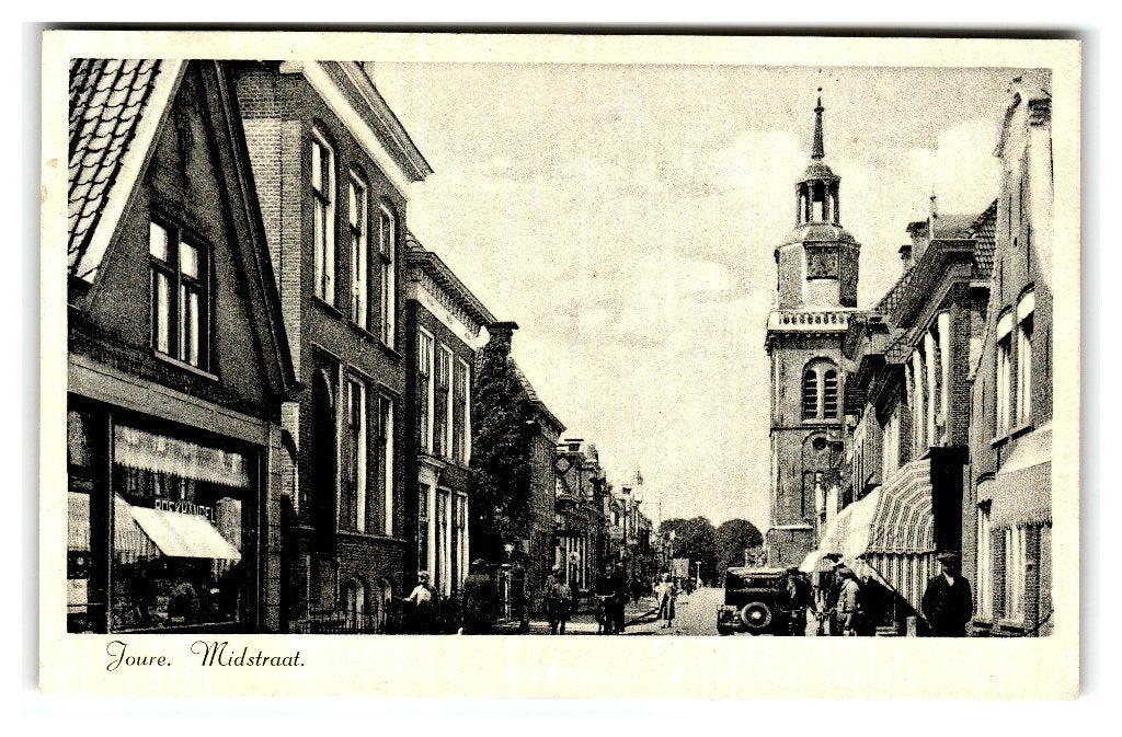 Joure, Midstraat, Ophalen of Verzenden, 1940 tot 1960, Gelopen, Friesland