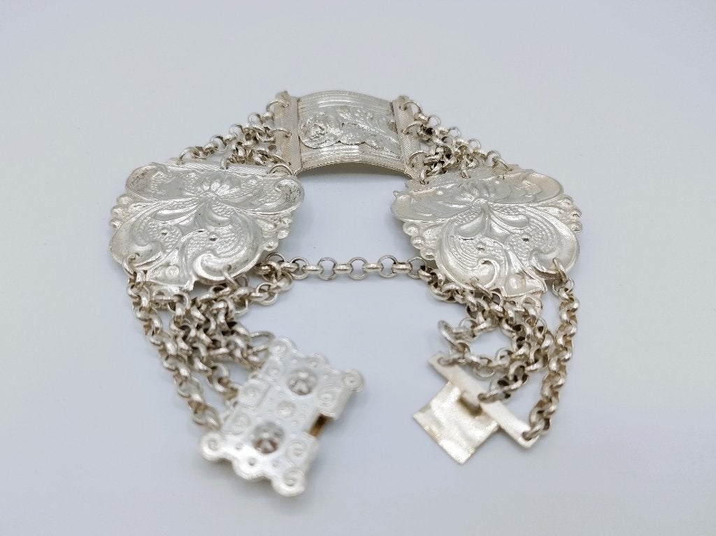 Zilveren bijbelslot armband, Schoonhoven, 1865, Verzenden, Zilver, Armband