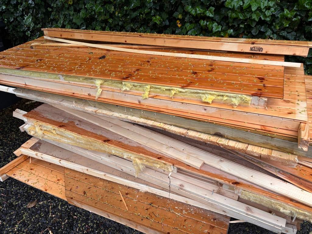 Diverse schrootjes en houten planken, Doe-het-zelf en Verbouw, Ophalen, Gebruikt, Minder dan 25 mm, Plank