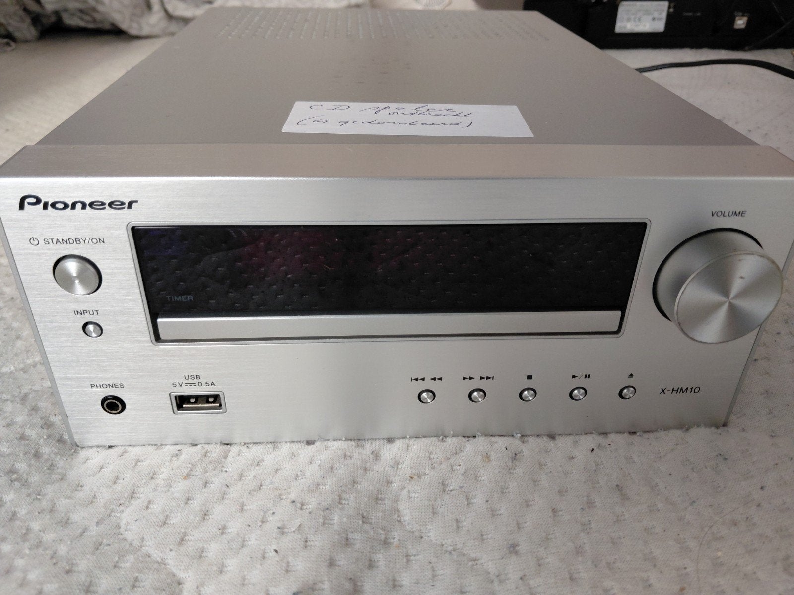 Pioneer X-HM10 CD-speler (ontbreekt en gedemonteerd), Ophalen