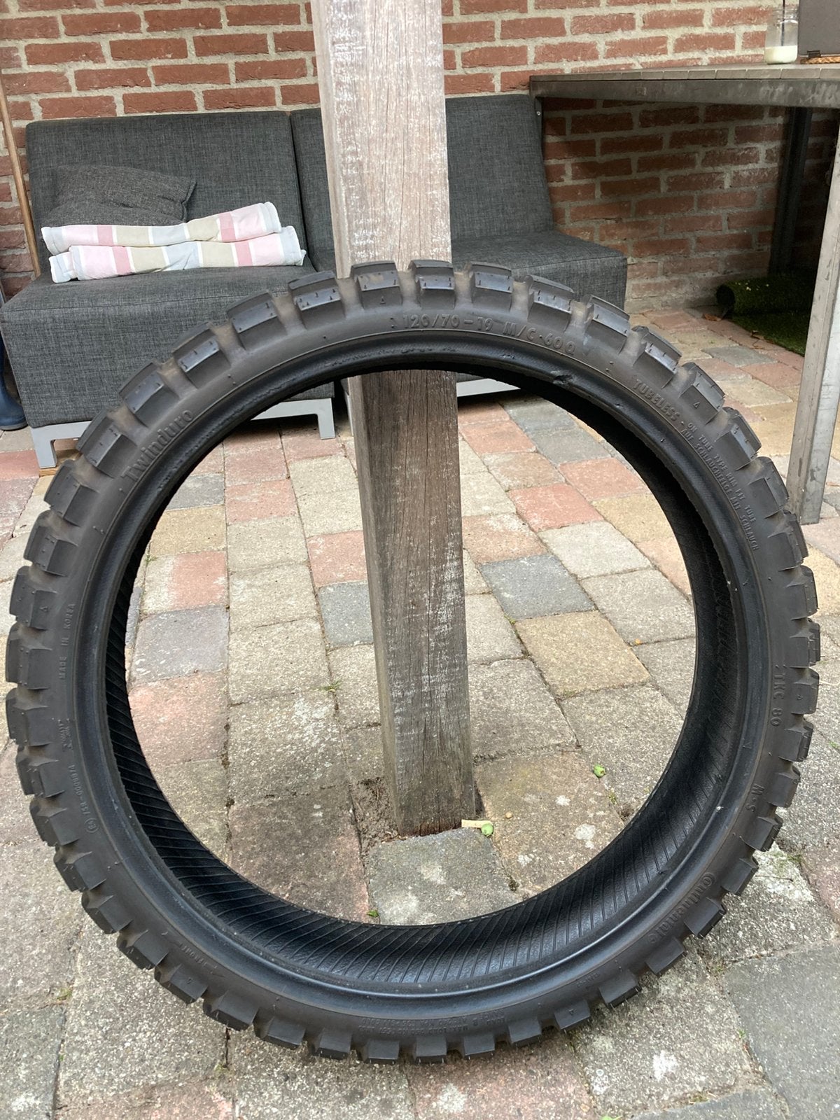 Motorband allroad Continental TKC80 19 inch, Motoren, Ophalen, Gebruikt