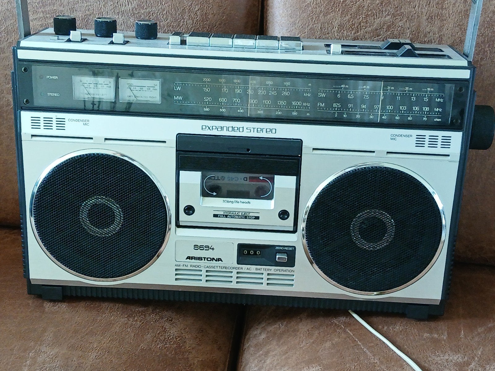 Vintage Aristona 8694 Boombox met Radio en Cassettedeck, Ophalen of Verzenden, Gebruikt, Radio