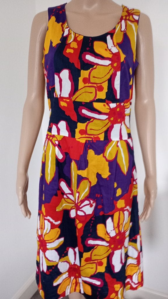 Sale! retro jurk superstaat 36/38, Blauw, Nieuw, Ophalen of Verzenden, Maat 36 (S)