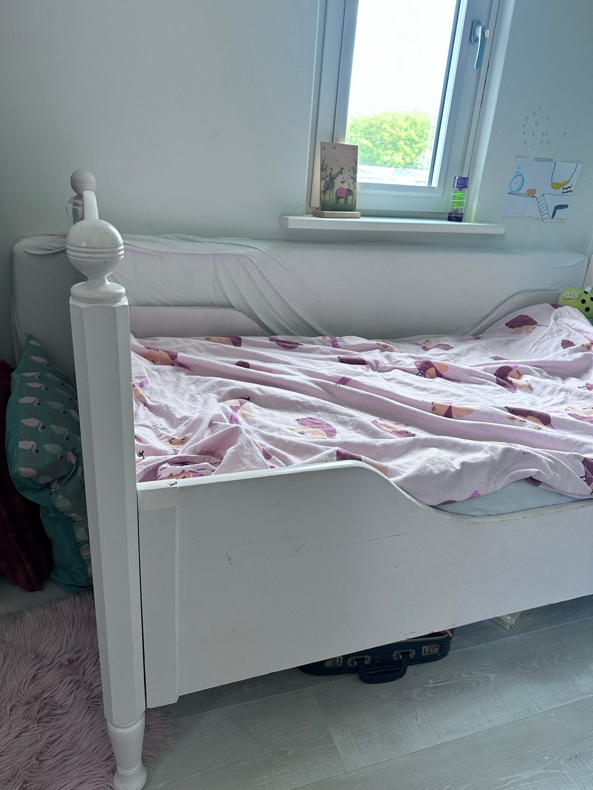 Kinderbed inclusief matras, Ophalen, 190 cm of minder, Hout, 100 cm