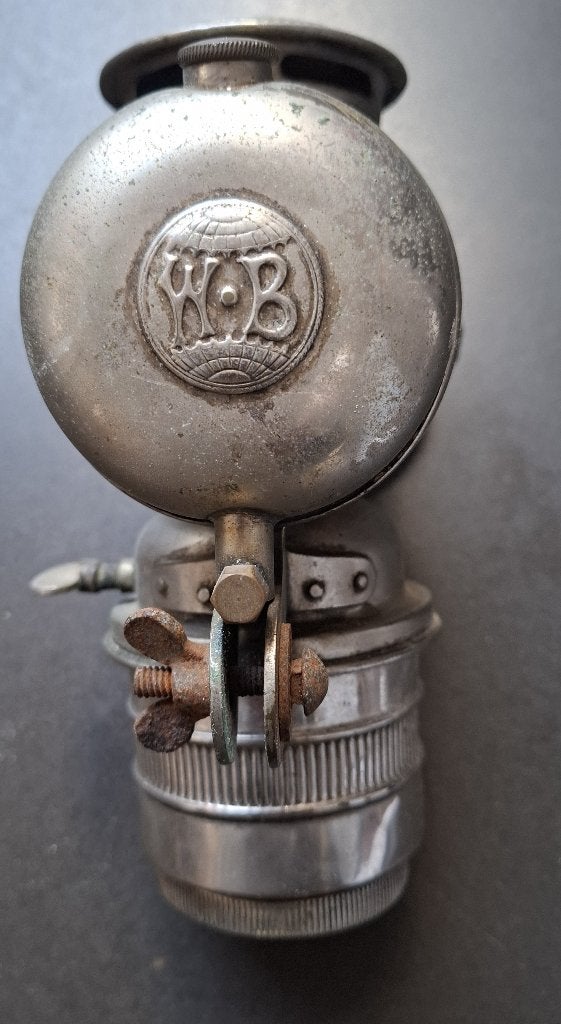 Antieke Belgia carbid fiets motor lamp, Ophalen of Verzenden, Gebruikt, Overig, Voorlicht