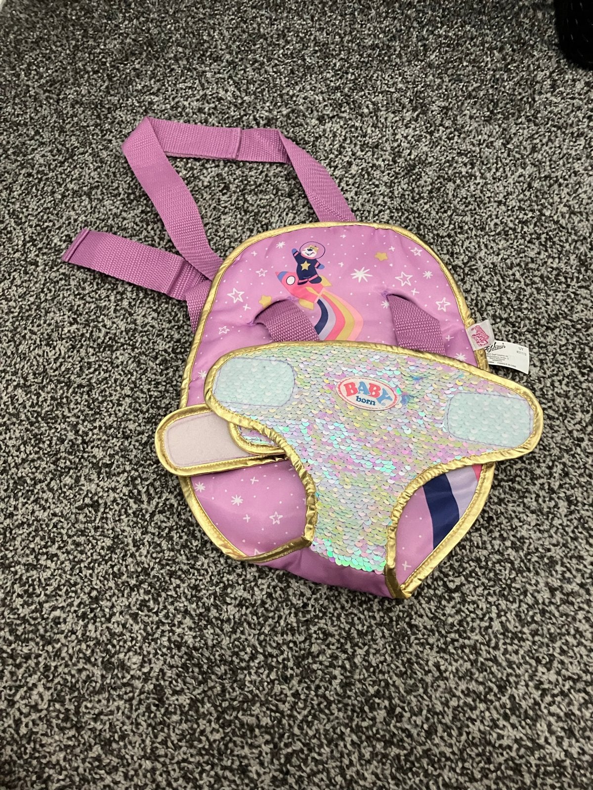 Baby Born poppendraagzak met glitterdetails, Ophalen of Verzenden, Gebruikt, Babypop