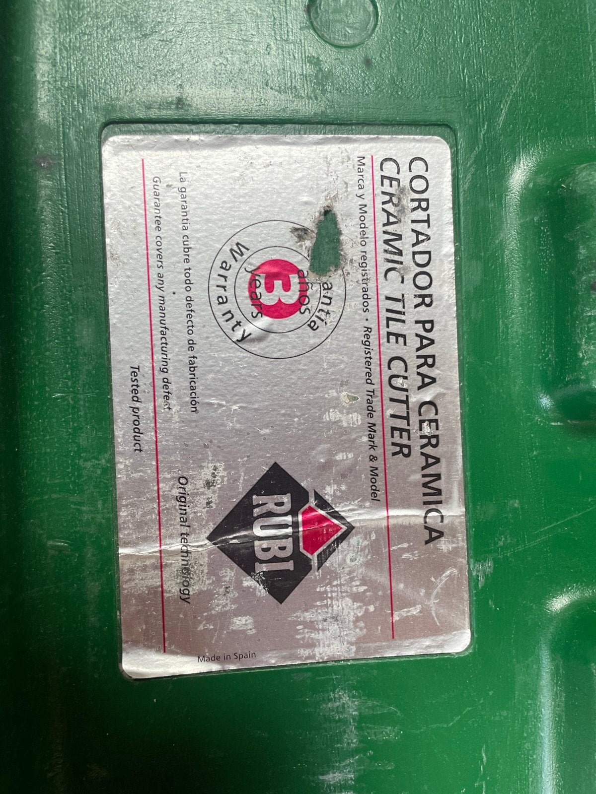 Rubi Tegelsnijder - Keramische Tegelsnijder, Ophalen, Gebruikt, Snijgereedschap, Rubi