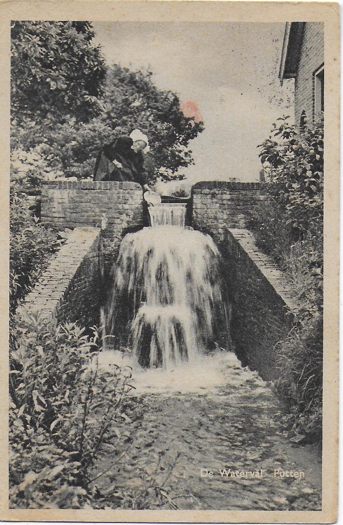 Putten de waterval oude gelopen ansichtkaart ( 1773, Verzenden, 1920 tot 1940, Gelopen, Gelderland