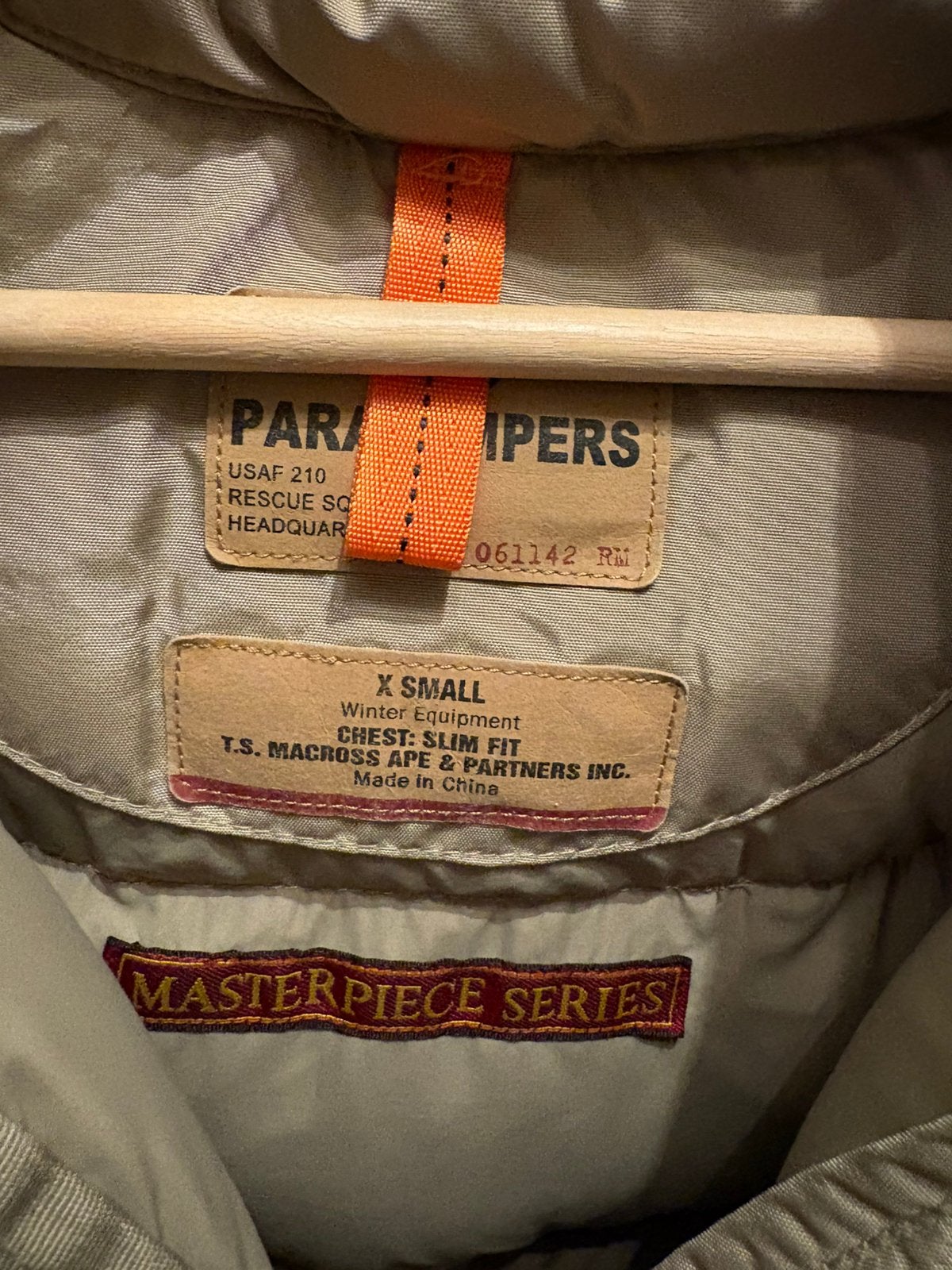 Parajumpers Long Bear Masterpiece Series jas, maat XS, Beige, Ophalen of Verzenden, Zo goed als nieuw, Maat 34 (XS) of kleiner