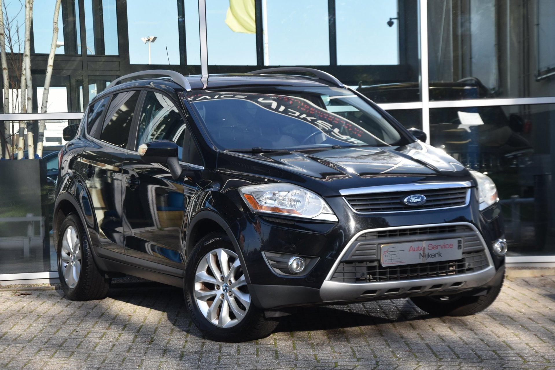 Ford Kuga 2.5 Turbo Titanium 200PK Automaat Pano Leder Navi, Auto's, Gebruikt, Zwart, 1553 kg, Bedrijf