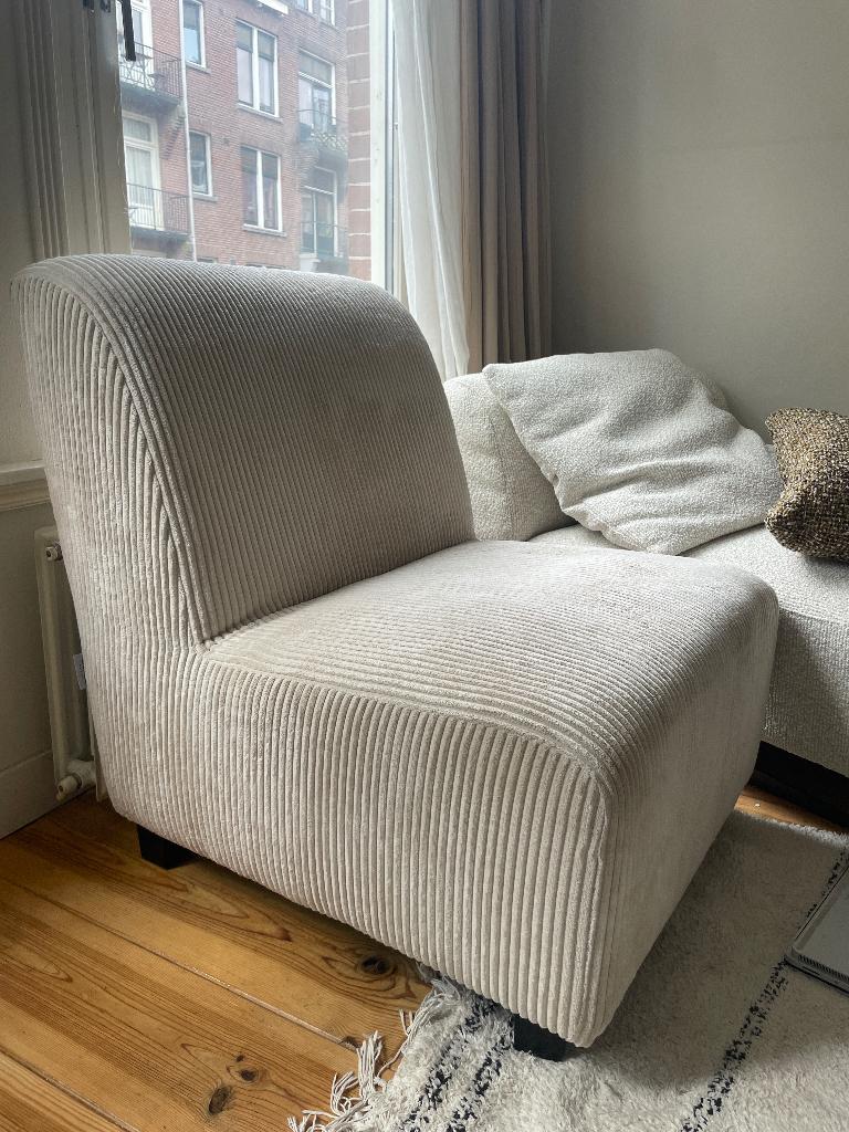 Ted lapidus Ribfluwelen Fauteuil, Ophalen, Zo goed als nieuw, 75 tot 100 cm, 50 tot 75 cm