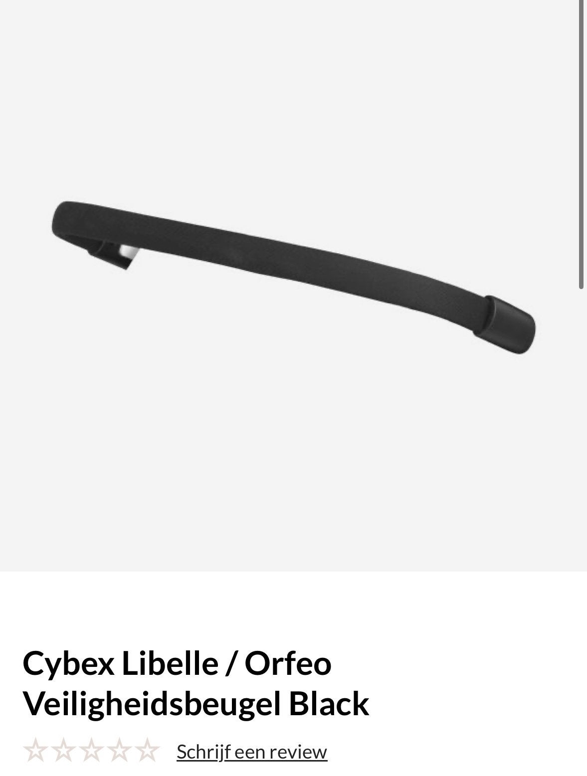 Cybex Libelle / Orfeo Veiligheidsbeugel Black, Verzenden, Nieuw