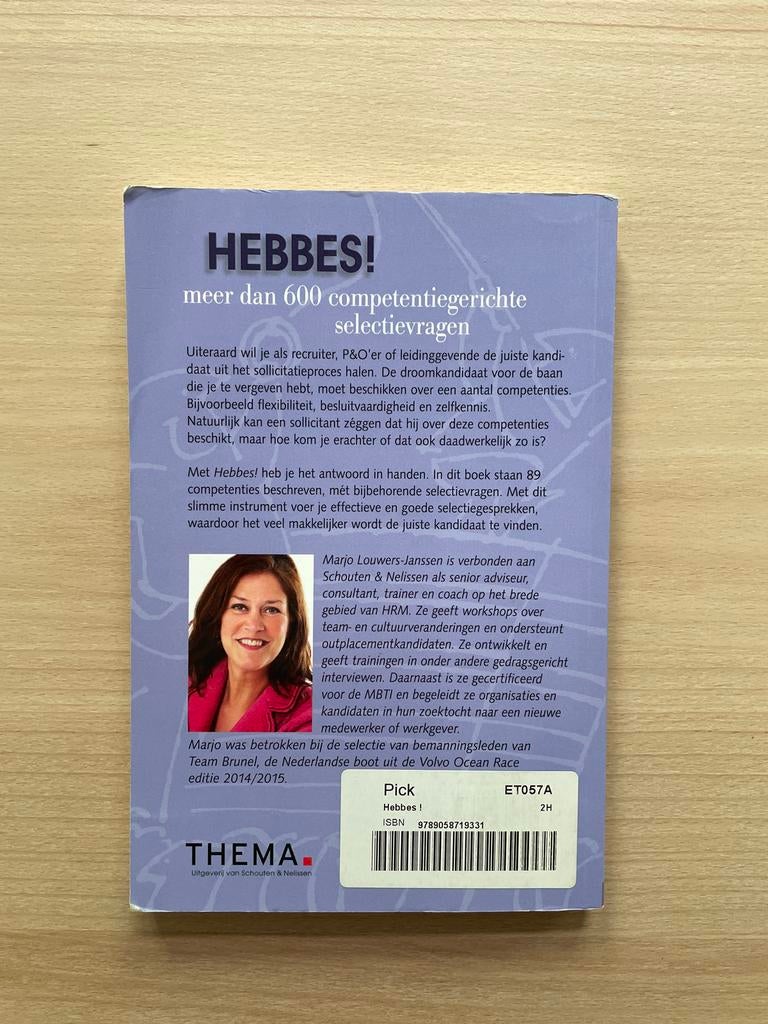 HEBBES! Meer dan 600 competentiegerichte selectievragen, Ophalen of Verzenden, Zo goed als nieuw