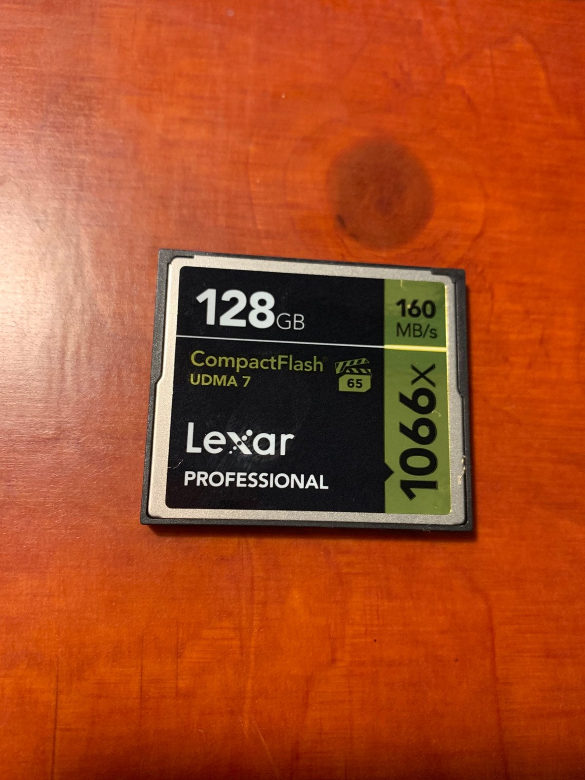 Lexar 128GB 160MB/s CompactFlash 1066x, Ophalen of Verzenden, Zo goed als nieuw, Fotocamera