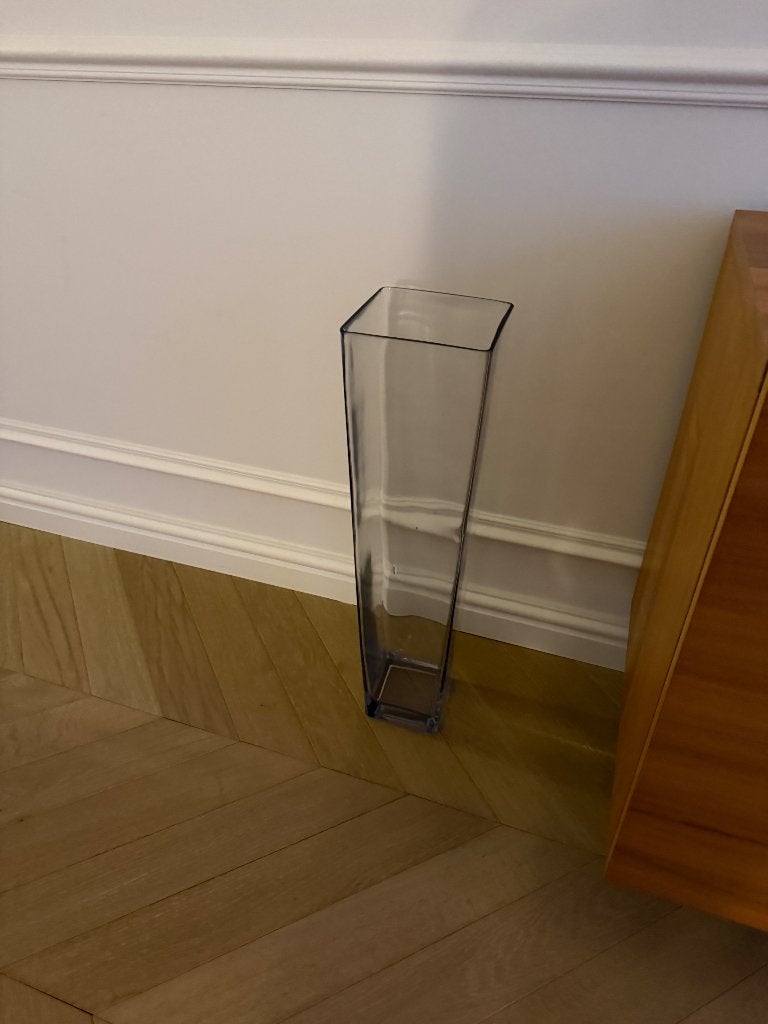Gratis hoge glazen vaas, Ophalen, Transparant, 60 cm, Geschikt voor buiten