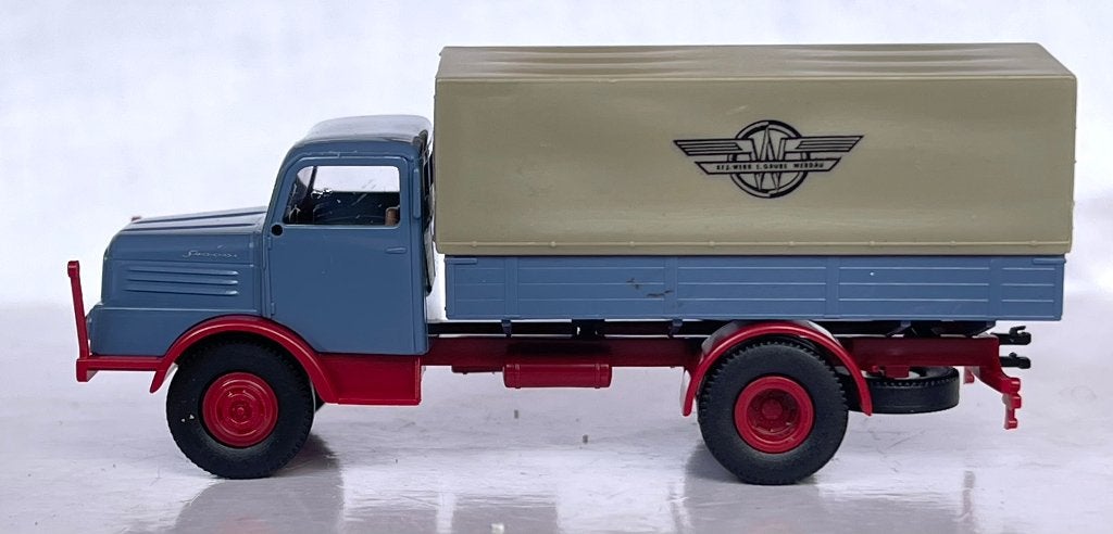 Brekina: IFA S 4000-1 met huif, Ophalen of Verzenden, Zo goed als nieuw, Bus of Vrachtwagen, Brekina