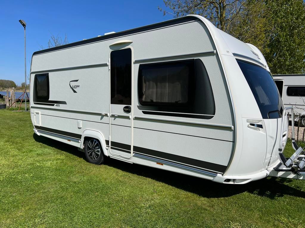 Fendt 495 SF Saphir | 2019 | Mover | Voortent | Sateliet tv, Caravans en Kamperen, Caravans, Rondzit, Bedrijf, Ringverwarming