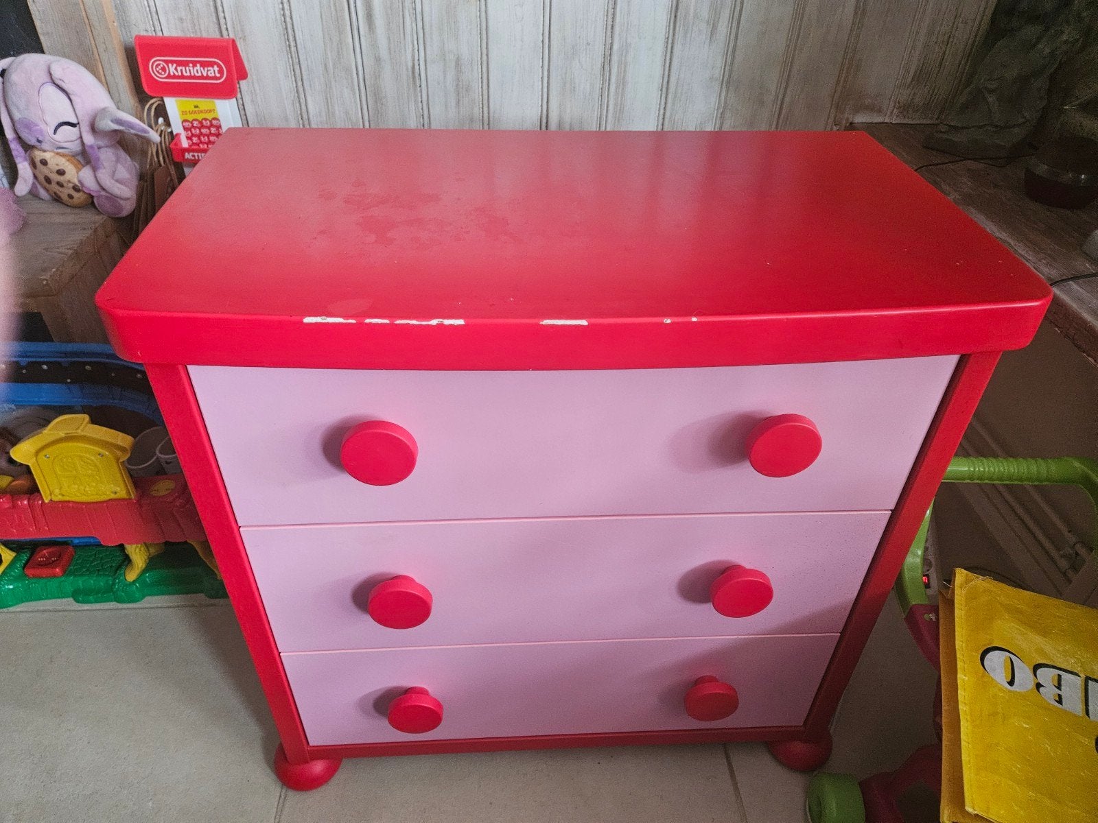 solide meisjes ladenkastje GERESERVEERD VOOR LEVI, Ophalen, Gebruikt, 50 tot 70 cm, 105 cm of meer