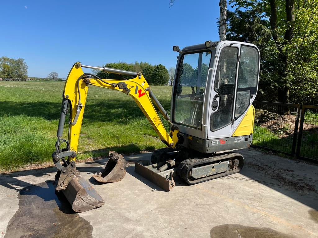 Wacker neuson et16 graafmachine BJ2019 hydraulische wissel, Ophalen of Verzenden, Graafmachine