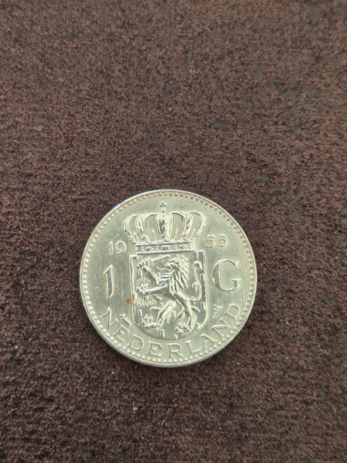 Gulden zilver 1955 juliana, Ophalen of Verzenden, Koningin Juliana, 1 gulden, Zilver