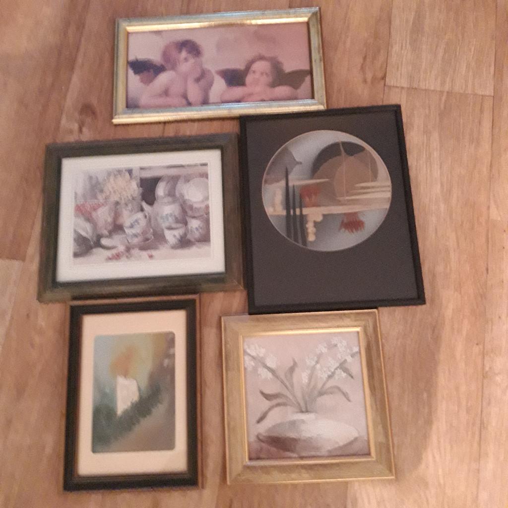 Lijsten met Print 5 st, Huis en Inrichting, Overige materialen, Minder dan 50 cm, Nieuw, Ophalen of Verzenden