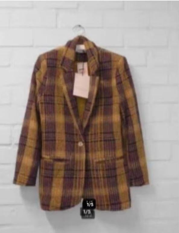 Amaya Amsterdam - Mooie boucle tweed blazer maat L - Nieuw, Kleding | Dames, Paars, Maat 42/44 (L), Nieuw, Ophalen of Verzenden