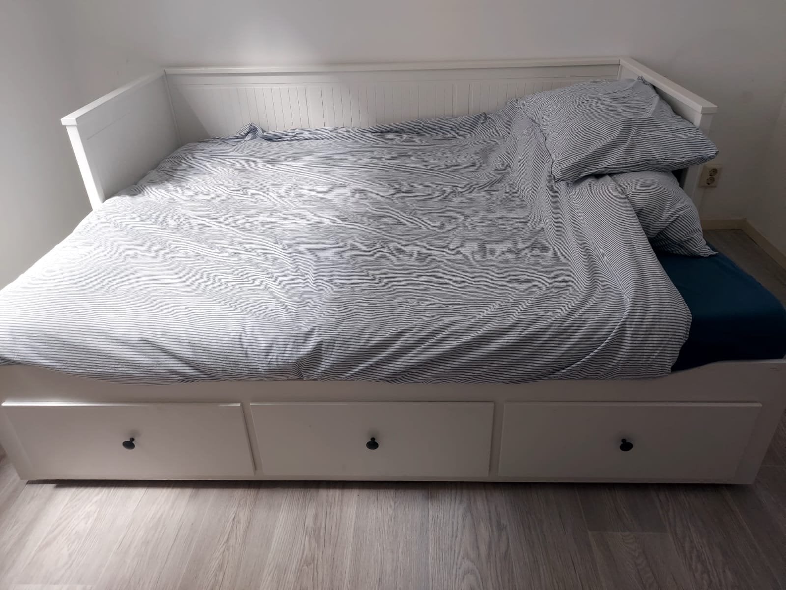 IKEA Hemnes Bedbank met 3 lades - Wit, Ophalen, Gebruikt, Eenpersoons, Wit