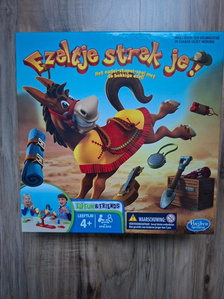 Ezeltje strek je, Hobby en Vrije tijd, Drie of vier spelers, Ophalen, Gebruikt, Elefun