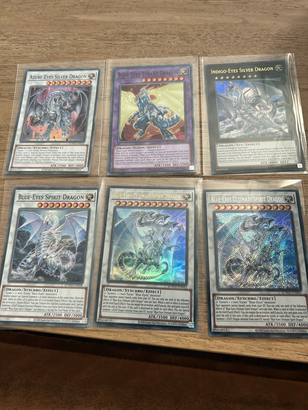 Yu-Gi-Oh! Blue-Eyes Draken Kaarten Collectie (6 stuks), Ophalen of Verzenden, Zo goed als nieuw, Meerdere kaarten