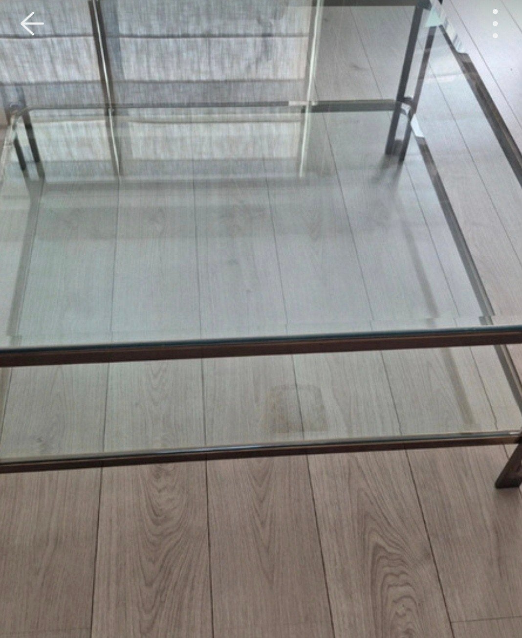 Vintage salon tafel, Ophalen, 100 tot 150 cm, 50 tot 100 cm, Glas