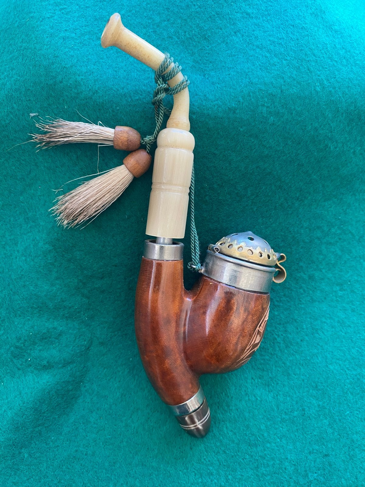 Houten pijp met jachtmotief, Verzenden