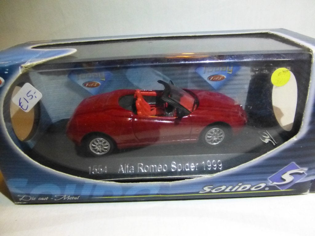 Solido Alfa Romeo spider rood, Ophalen of Verzenden, Nieuw, Auto, Solido