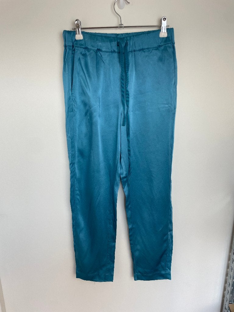 Semicouture satijnen broek blauw maat 36 (IT42) ceintuur, Semicouture, Blauw, Ophalen of Verzenden, Zo goed als nieuw