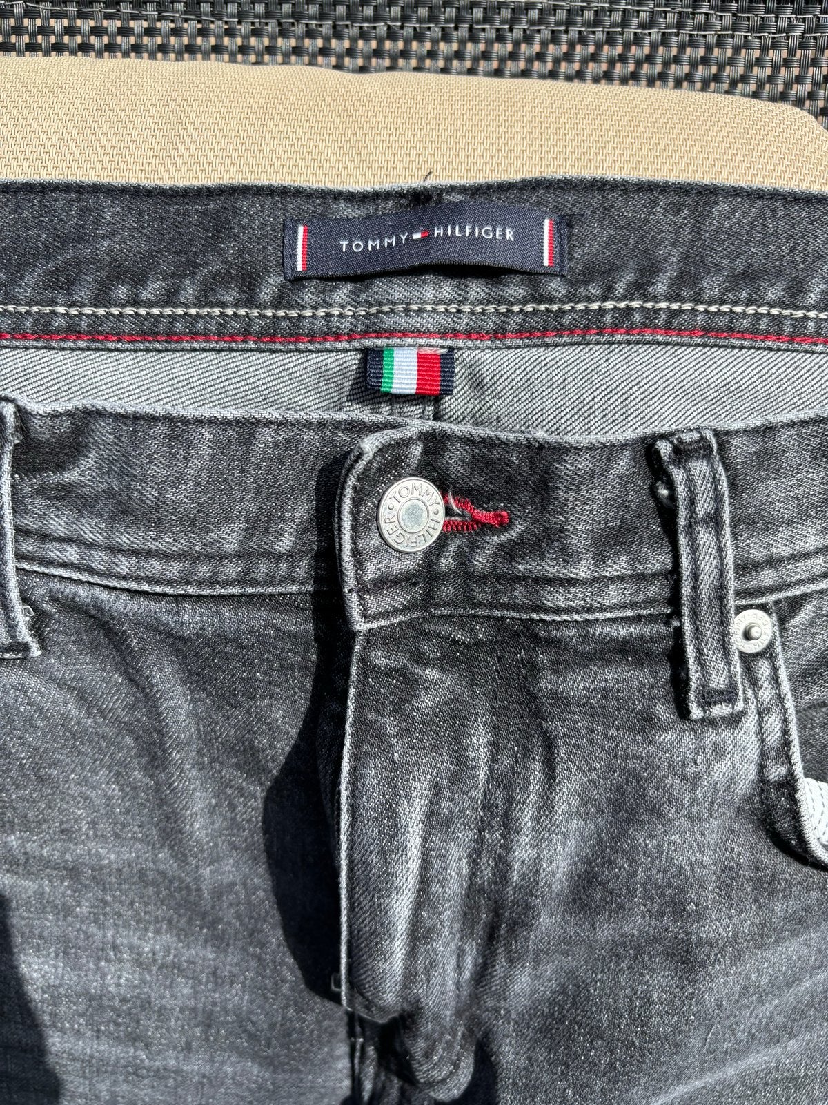 Nieuwe Tommy Hilfiger Denton Stretch Straight Fit W34/L36, Ophalen of Verzenden, Nieuw, Zwart, Overige jeansmaten