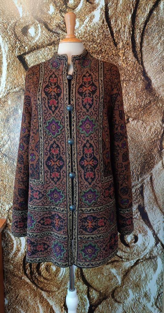 💖 Prachtig Arana100% pure Alpaca wollen  vest L, ARANA, Bruin, Verzenden, Maat 42/44 (L)