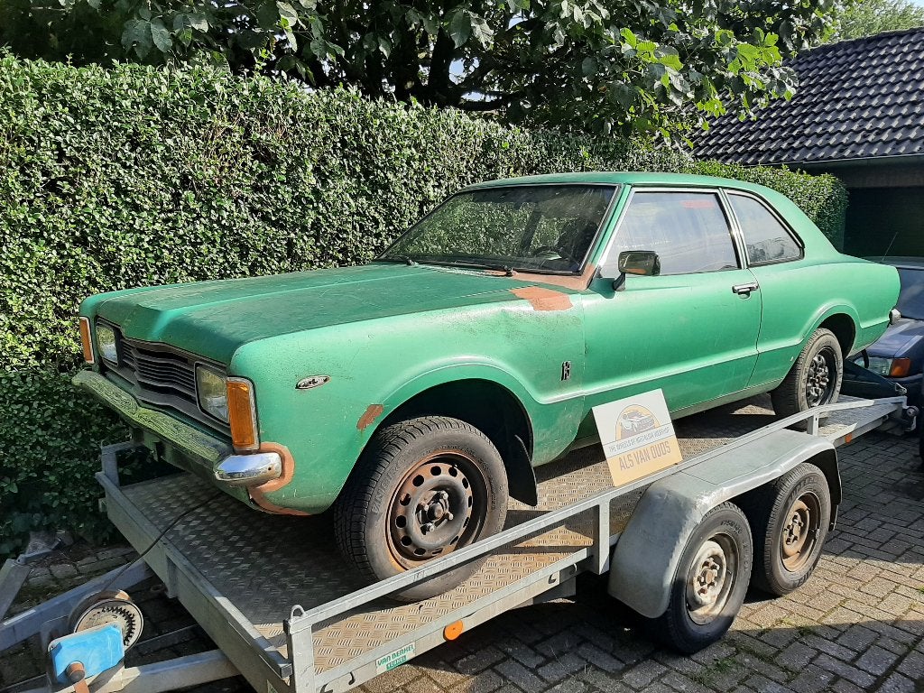 Ford Taunus 1.3 L 1975 Groen 2 deurs sedan schuurvondst, Auto's, Overige modellen, 4 cilinders, Origineel Nederlands, Sedan