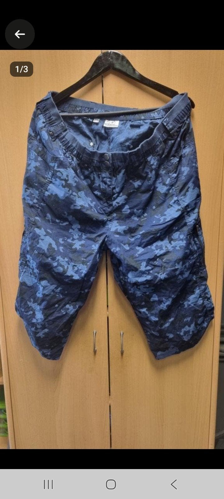 Bonprix Driekwart Zomerbroek Camouflage Blauw Maat 48, Bonprix, Blauw, Maat 46/48 (XL) of groter, Ophalen of Verzenden
