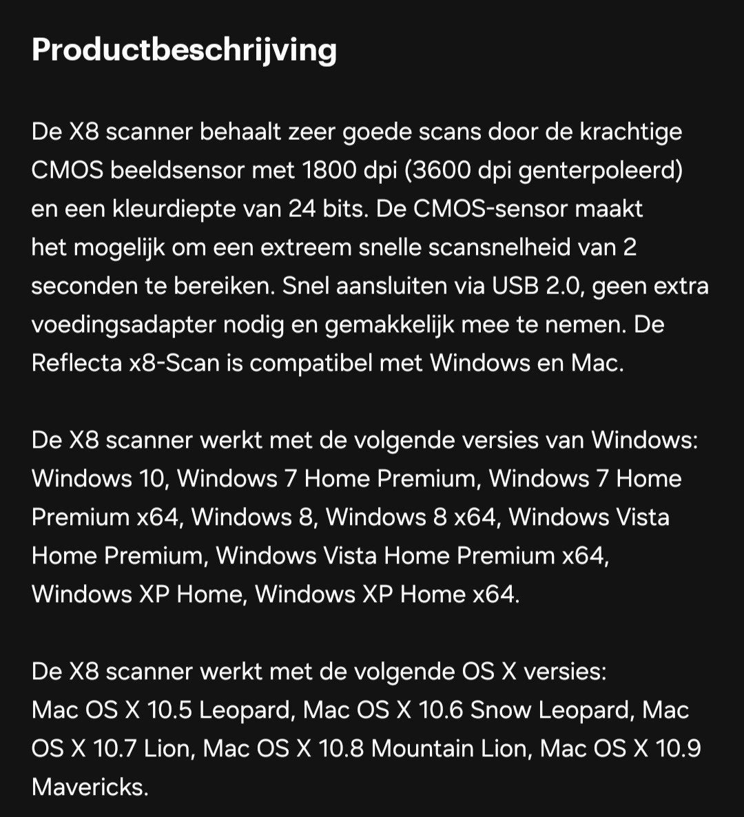 reflecta x8-scan negatieven scanner, Computers en Software, Ophalen, Zo goed als nieuw, Diascanner