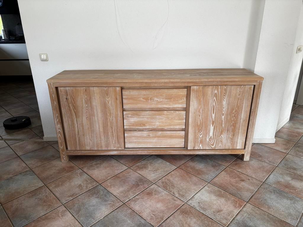 Dressoir licht eiken, Ophalen, Met deur(en), 150 tot 200 cm, Eikenhout