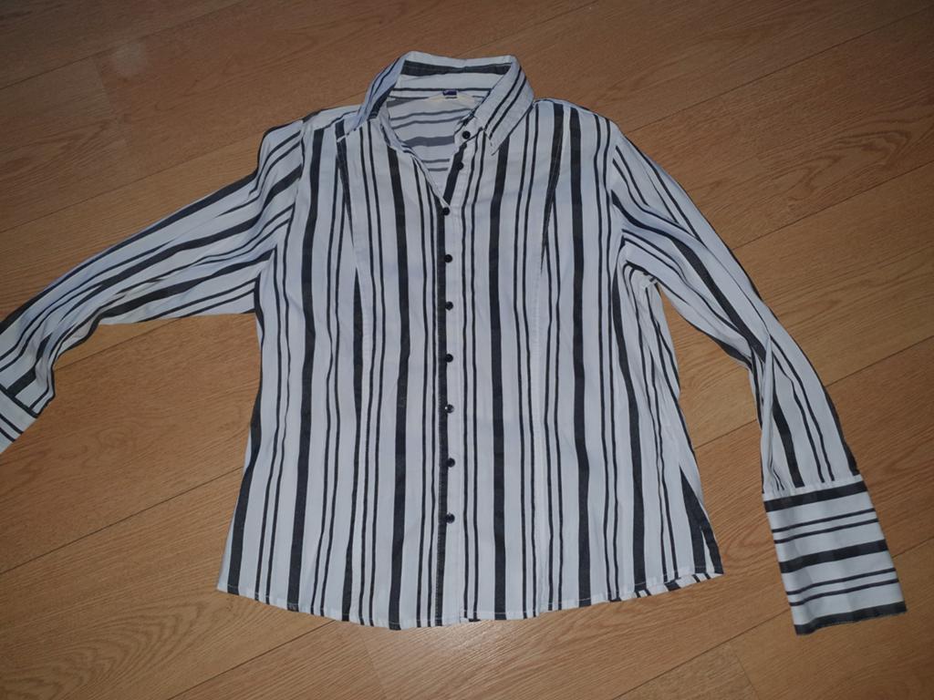 Zwart/wit blouse maat 46, Zwart, Maat 46/48 (XL) of groter, Ophalen of Verzenden, Miss Etam