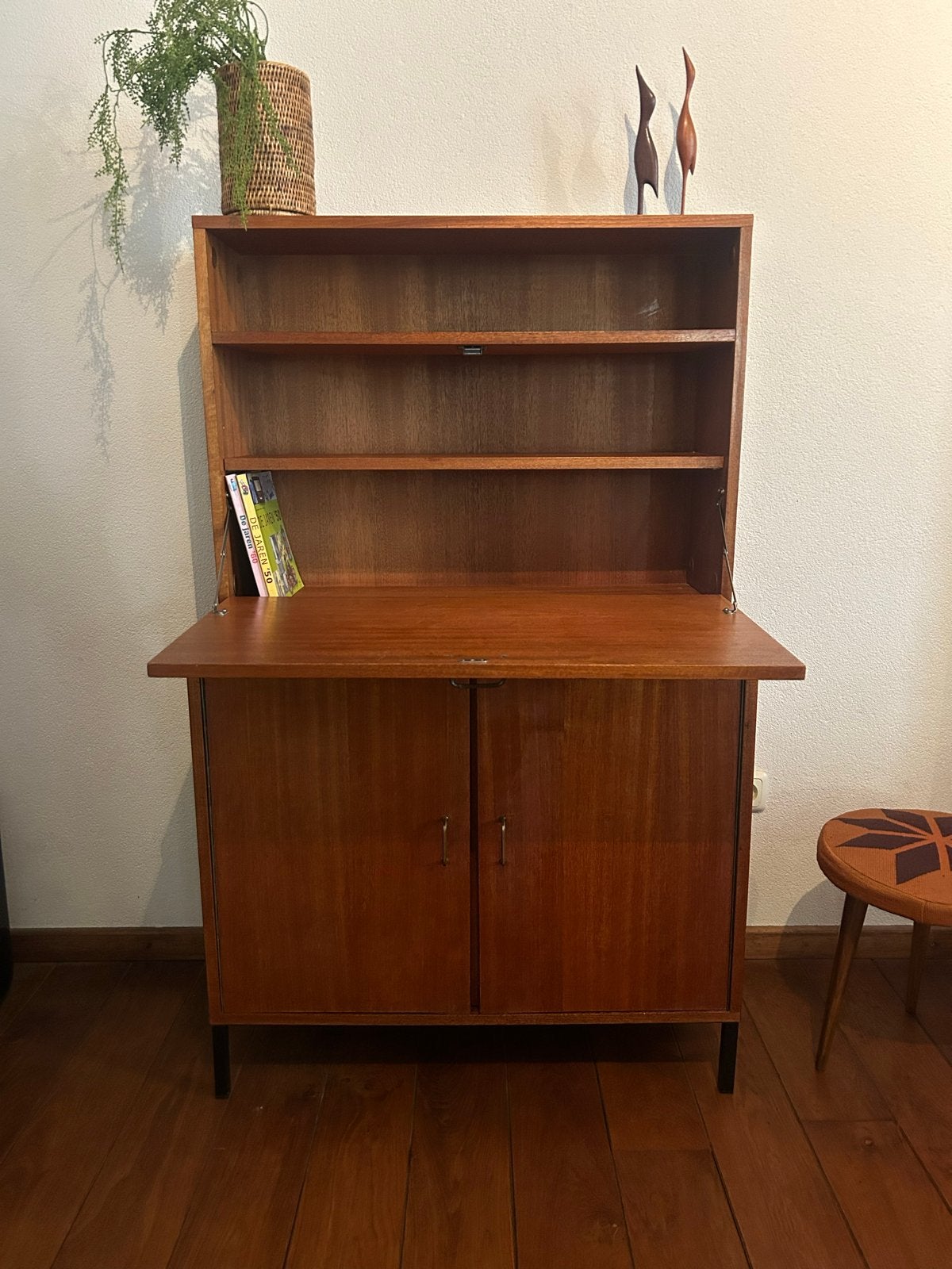 Vintage Simpla Lux secretaire wandkast, Ophalen, Gebruikt