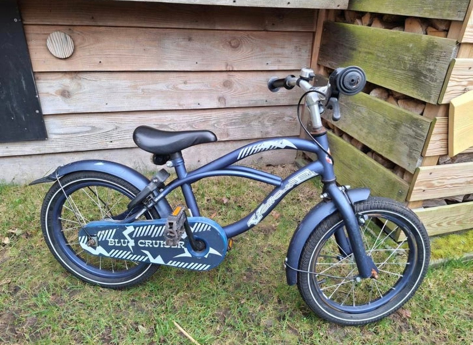 Volare Blue Cruiser 16 inch jongensfiets, Fietsen en Brommers, Fietsen | Kinderfietsjes, Ophalen, Gebruikt, Velgrem, Overige merken